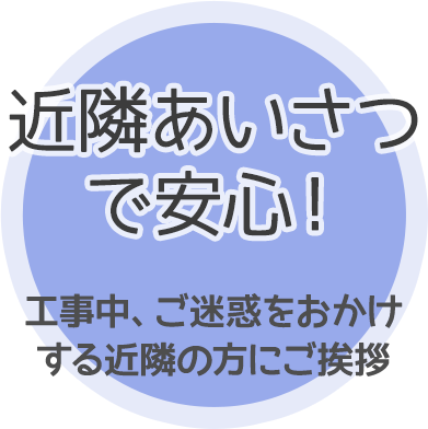近隣あいさつで安心！